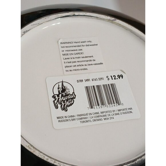 Haunted Halls Halloween Vampire Dracula Plate Ceramic Red & Black - Picture 9 of 13